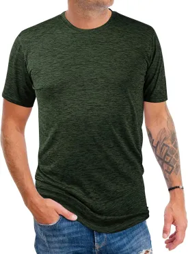 2&5 Pack Men's Sports T Shirts,Crew Neck Breathable Quick-Dry Short Sleeve, Lightweight Tee for Athletic Running