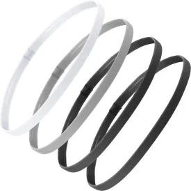 4 Pieces Elastic Sports Headbands Thick Non-Slip Hair Bands for Women and Men