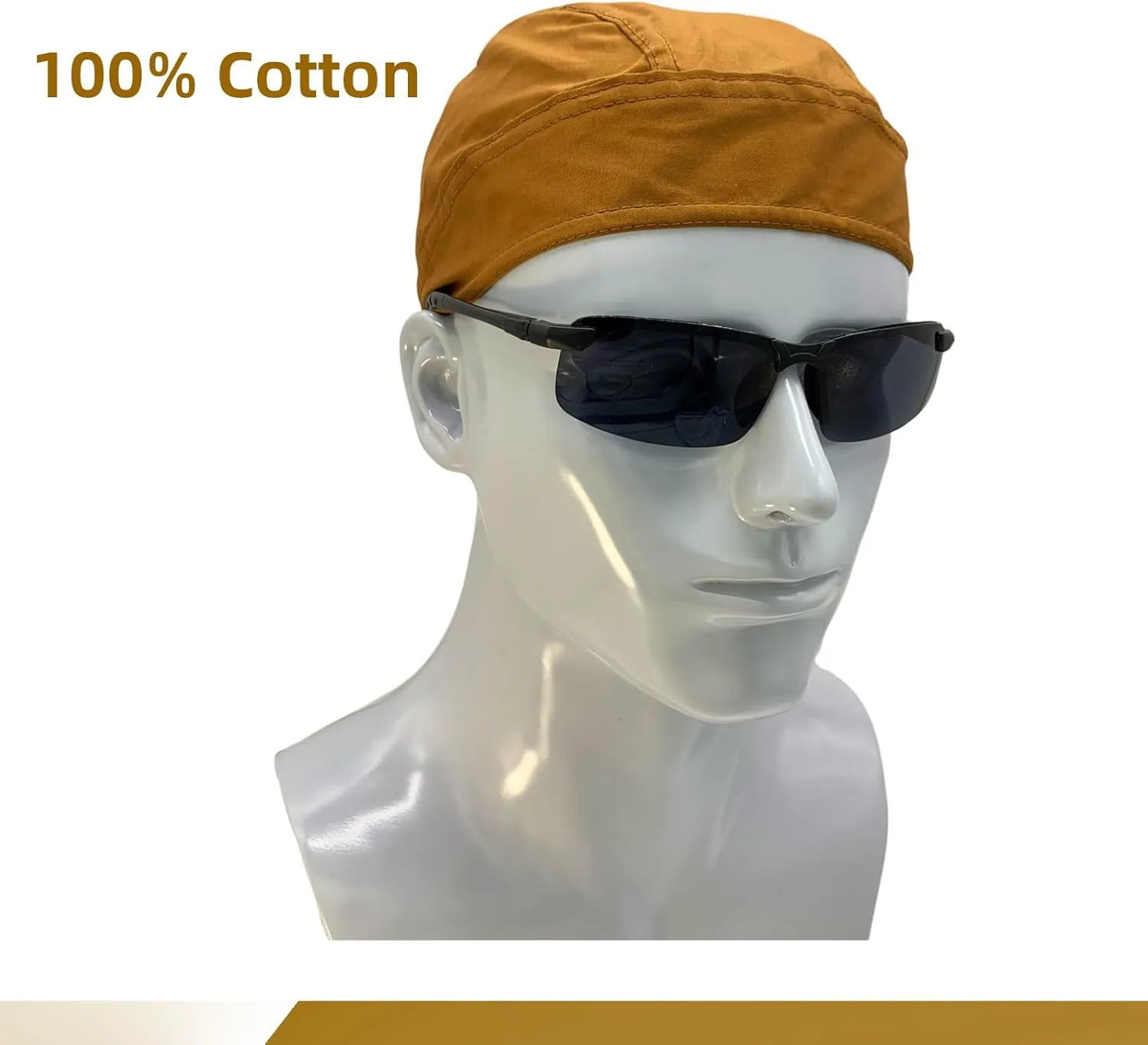 Cotton Doo Rag Skull Cap Sweat Wicking Head Wraps Breathable Helmet Liner Beanie Dew Rags for Men