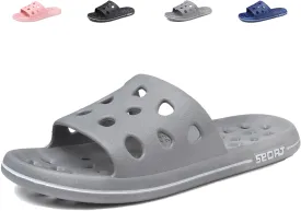 FINLEEO Shower Sandals with Drainage Holes - Quick Drying Bathroom & Gym Slippers for Men and Women
