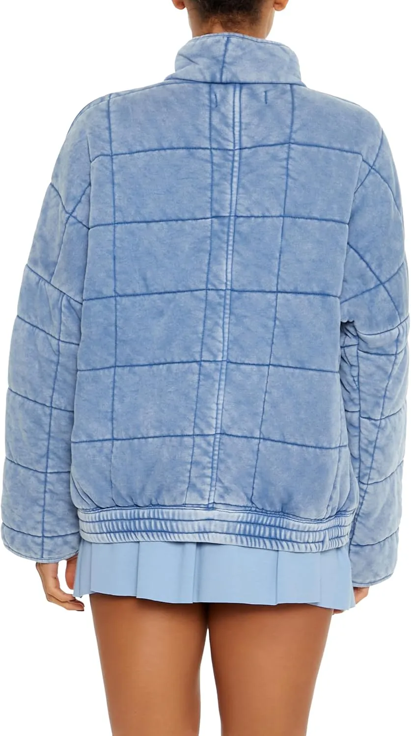 Forever 21 Women's Quilted Zip-up Jacket