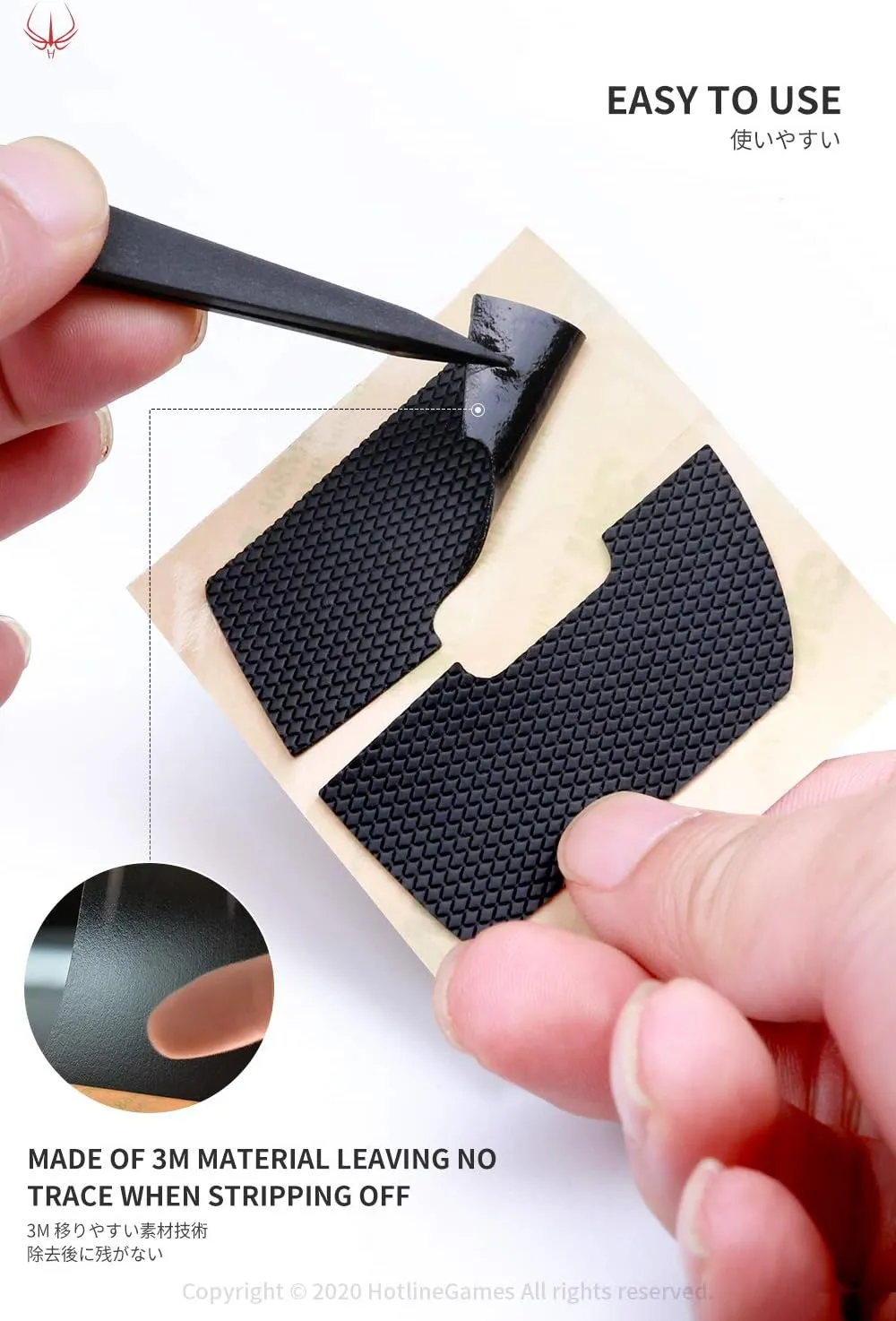 HOTLINEGAMES [Grip Upgrade] 2.0 Plus Mouse Anti Slip Grip Tape Compatible with Logitech G900 / G903 Gaming Mouse Skins,Sweat Resistant,Cut to Fit,Easy to Apply,Professional Mice Upgrade Kit