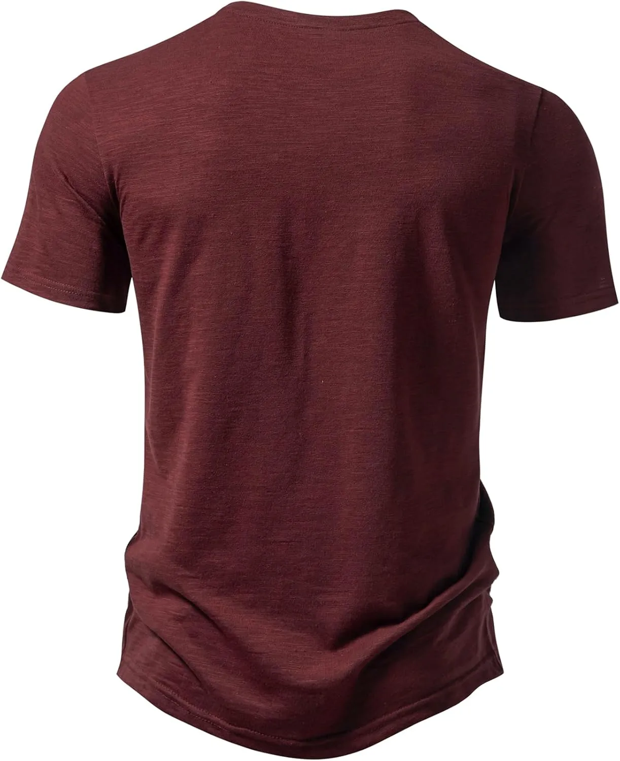 Men's Stretchy Short Sleeve Henley T-Shirt Casual Cotton 2 Buttons Notch Neck Tee Shirts