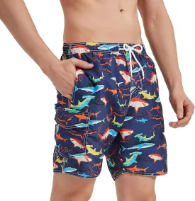 Mens Swim Trunks Swim Shorts Swimwear Quick Dry 7???? Swimming Trunks with Mesh Lining