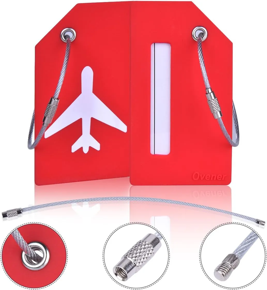 Silicone Luggage Tag with Name ID Card Perfect to Quickly Spot Luggage Suitcase